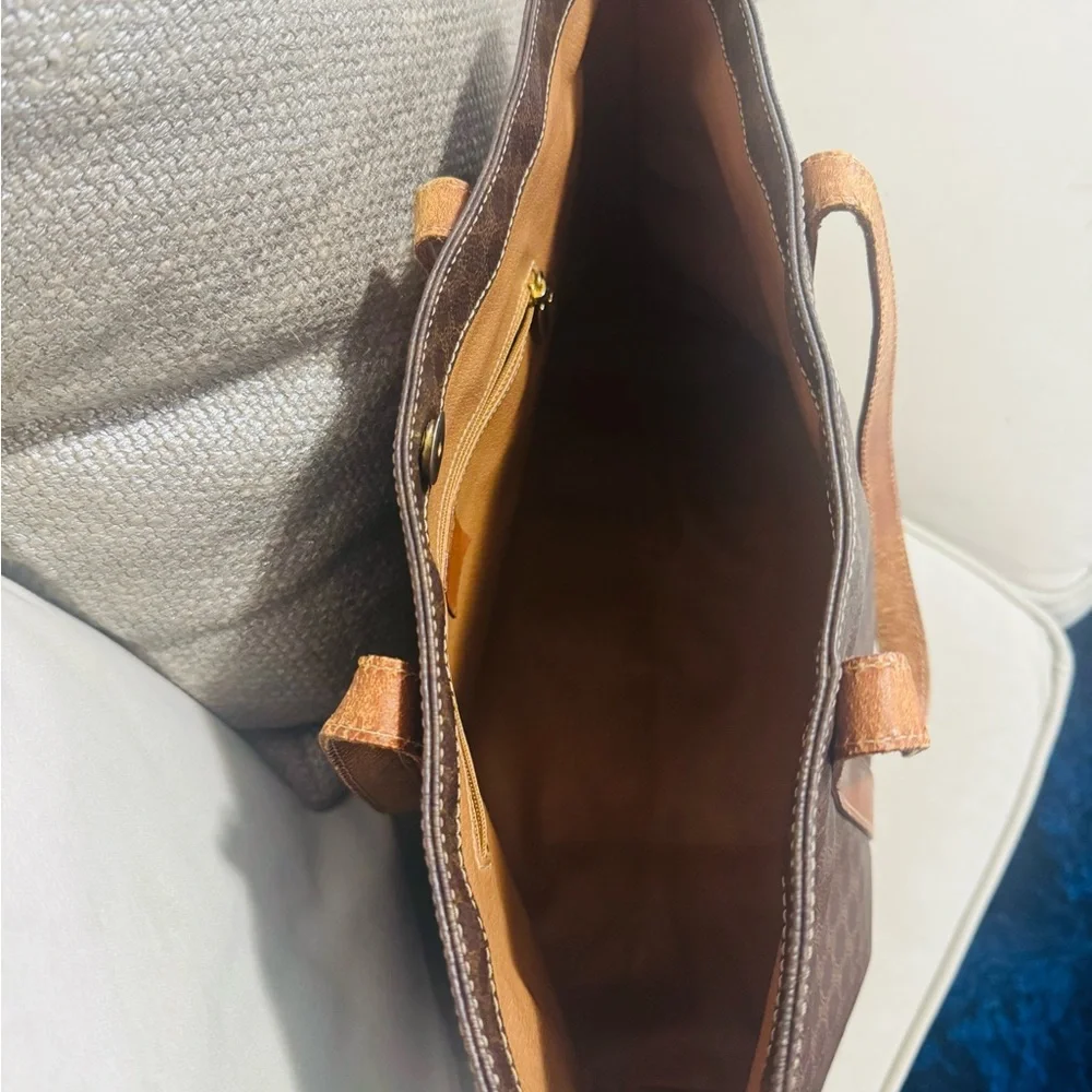 Celine Macadame Brown and Tan Tote Bag with Monogram Canvas - Picture 5 of 8